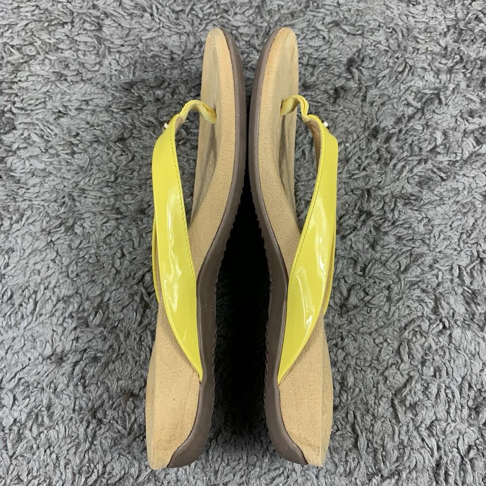 VIONIC Mona Yellow Thong Sandal Orthotic Comfort Flip Flop Women's Size 7 - Picture 5 of 8